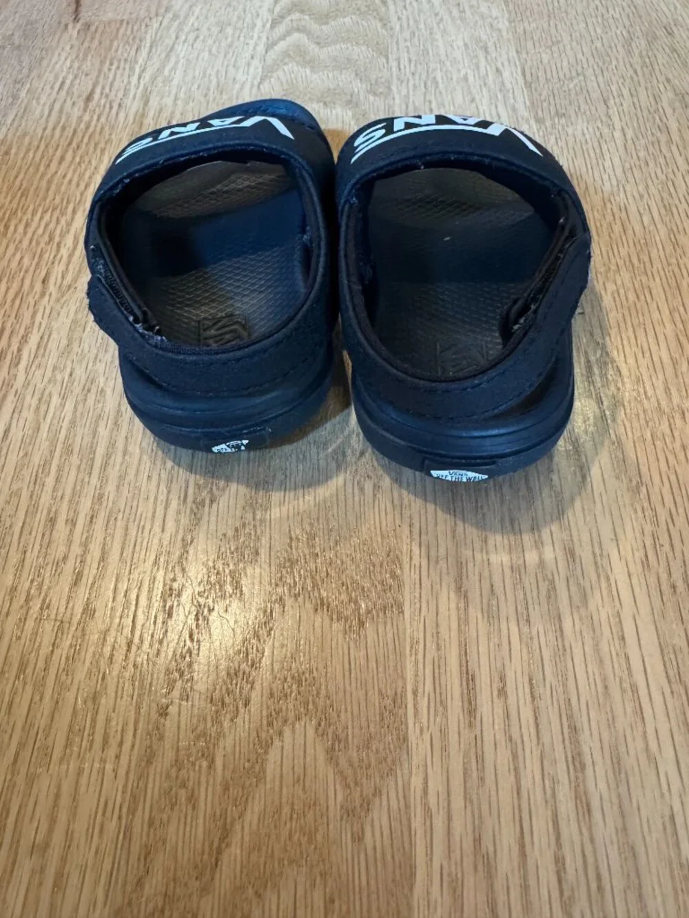 Vans Toddler Slides Size 5 Black Heel Strap Sandals – Excellent Condition
